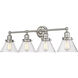 Eyden 4 Light 34.88 inch Brushed Nickel Vanity Light Wall Light
